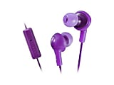 JVC® Gumy Plus Earbuds With Remote & Microphone, Grape Violet, JVCHAFR6V