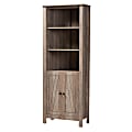 Baxton Studio Modern And Contemporary Transitional 76"H 5-Shelf Bookcase With Doors, Natural Oak