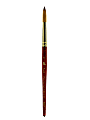 Princeton Series 4050 Heritage Synthetic Sable Watercolor Short-Handle Paint Brush, Size 12, Round Bristle, Sable Hair, Red