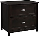 Sauder® County Line 33-7/16"W x 22"D Lateral 2-Drawer File Cabinet, Estate Black