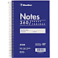 Blueline White Paper Wirebound Steno Pad - 360 Sheets - Spiral - Front Ruling Surface - 9"x6" - White Paper - AT35B 1 thumbnail image