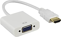 Ativa® HDMI to VGA Adapter, Unidirectional, White, 27523