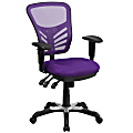 Flash Furniture Ergonomic Mesh Mid-Back Swivel Task Chair, Purple/Black 1 thumbnail image