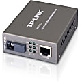 TP-LINK MC112CS WDM Media Converter 10/100Mbps RJ45 to 100M single-mode SC fiber, Tx:1310nm, Rx:1550nm, up to 12miles - 1 x Network (RJ-45) - 10/100Base-TX, 100Base-FX - External"