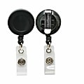 SICURIX Card Reel with Belt Clip - Plastic - 25 / Box - Black 1 thumbnail image