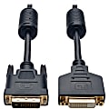 Eaton Tripp Lite Series DVI Dual Link Extension Cable, Digital TMDS Monitor Cable (DVI-D M/F), 6 ft. (1.83 m) - DVI extension cable - DVI-D (M) to DVI-D (F) - 6 ft - molded