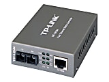 TP-Link MC100CM - Fiber media converter - 100Mb LAN - 10Base-T, 100Base-FX, 100Base-TX - RJ-45 / SC multi-mode - up to 1.2 miles - 1310 nm 1 thumbnail image