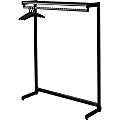 Quartet One-Shelf Garment Rack, 61 1/2" x 48", Black