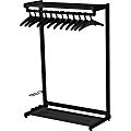 Quartet® Garment Rack With Hangers, 12 Hangers, 2 Shelves, 48" Width, Black