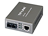 TP-Link MC110CS - Fiber media converter - 100Mb LAN - 10Base-T, 100Base-FX, 100Base-TX - RJ-45 / SC single-mode - up to 12.4 miles - 1310 nm 1 thumbnail image