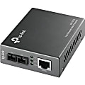 TP-LINK MC110CS - Fast Ethernet SFP to RJ45 Fiber Media Converter - Fiber to Ethernet Converter - 10/100Mbps RJ45 Port to 100Base-FX Single-Mode Fiber 1 thumbnail image