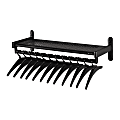 GBC® Quartet® Wall-Mount Garment Shelf Racks, 48", Black
