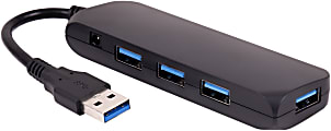 Ativa 4 Port USB 2.0 Hub 8.1 H x 3 W x 1.2 D Silver 58569 - Office Depot