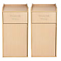 Alpine Industries Commercial Tray Top Waste Enclosure Trash Receptacles, 40 Gallons, Brown, Pack Of 2 Receptacles 1 thumbnail image