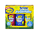 Crayola® Washable Primary Color Finger Paint Set, 8 Oz, Assorted Colors, Pack Of 3