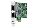 HPE 332T - Network adapter - PCIe 2.0 low profile - Gigabit Ethernet x 2 - for ProLiant DL360 Gen10, DL388p Gen8 1 thumbnail image