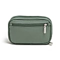 U Brands® Dual Zip Canvas Tech Pouch, 5”H x 2-1/4”W x 7-13/16”D, Matcha Green 1 thumbnail image
