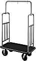 CSL Town Square Luggage Cart, 71"H x 44"W x 24"D, Silver/Black 1 thumbnail image