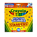 Crayola® Ultra-Clean Washable Stamper Markers, Assorted Colors, Pack Of 10 1 thumbnail image