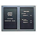 Quartet® Enclosed Magnetic Letter Board, 48" x 36", Metal Frame With Black Finish