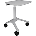 Anthro Zido 25, Adjustable-Height Cart, Light Load - 150 lb Capacity - 4 Casters - 4" Caster Size - Medium Density Fiberboard (MDF), Cast Metal - 25" Width x 25.8" Depth x 40" Height - Steel Frame - Cool Gray