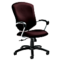 Global® Supra™ Ergonomic High-Back Fabric Tilter Chair, Ruby/Tungsten