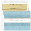 Custom Embellished All Occasion Thank You Cards And Foil Envelopes, 7-7/8" x 5-5/8", Watercolor Stripes, Box Of 25 Cards 1 thumbnail image