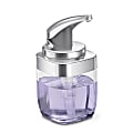 simplehuman Square Push Soap Pump With Sponge Caddy, 7”H x 3-3/8”W x 4-1/8”D, Brushed Nickel 1 thumbnail image