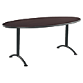 Iceberg IndestrucTable TOO Utility Table Top, Oval, Walnut