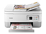 Canon® PIXMA™ TR7020a Wireless All-In-One Color Inkjet Printer, White 1 thumbnail image