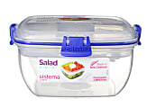 Sistema Salad Container, Clear/Blue 1 thumbnail image