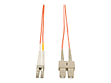 Eaton Tripp Lite Series Duplex Multimode 50/125 Fiber Patch Cable (LC/SC), 1M (3 ft.) - Patch cable - SC multi-mode (M) to LC multi-mode (M) - 1 m - fiber optic - duplex - 50 / 125 micron - orange