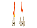 Eaton Tripp Lite Series Duplex Multimode 50/125 Fiber Patch Cable (LC/SC), 1M (3 ft.) - Patch cable - N51601M 1 thumbnail image