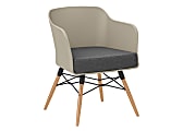 National® Deker 24"W Waiting Room Chair With Wood Frame And Upholstered Seat, Taupe/Brown 1 thumbnail image