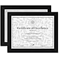 Dax Linen Insert Certificate Mahogany Frame - 14" x 11" Frame Size - Holds 11" x 8.50" Insert - Rectangle - Desktop - 1 / Set - Solid Wood - Black, Mahogany