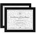 Dax Linen Insert Certificate Mahogany Frame - 14" x 11" Frame Size - Holds 11" x 8.50" Insert - Rectangle - Desktop - 1 / Set - Solid Wood - Black, Mahogany 1 thumbnail image