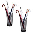 Mind Reader Metal Mesh Umbrella Stand Walking Cane Wrapping Paper Entryway, 19-1/2"H x 10-1/4"W x 10-1/4"L, Black 1 thumbnail image