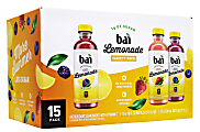 Bai Antioxidant Infusion Lemonade, 18 Oz, Variety, Pack Of 15 Bottles 1 thumbnail image