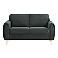 Lifestyle Solutions Lachlan Loveseat, 33-7/8"H x 58-1/3"W x 33-1/5"D, Charcoal/Natural 1 thumbnail image