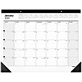 2025 Office Depot Monthly Desk Pad Calendar, 21-3/4" x 17", Traditional, January 2025 To December 2025, SP24D00