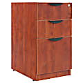 Alera® Valencia 16"W Lateral 2-Box/1-File Drawer Pedestal Cabinet For Computer Desk, Medium Cherry