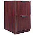 Alera® Valencia 22"D Vertical 2-Drawer Pedestal File Cabinet, Mahogany