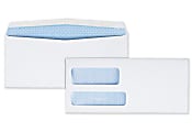Quality Park® #9 Double-Window Envelopes, Left Windows (Top/Bottom), Gummed Seal, White, Box Of 500