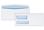 Quality Park® #9 Double-Window Envelopes, Left Windows (Top/Bottom), Gummed Seal, White, Box Of 500 1 thumbnail image