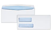 Quality Park® #8 5/8 Double-Window Envelopes, Left Windows (Top/Bottom), Gummed Seal, White, Box Of 500