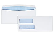 Quality Park® #8 5/8 Double-Window Envelopes, Left Windows (Top/Bottom), Gummed Seal, White, Box Of 500 1 thumbnail image