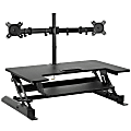 Mount-It! MI-7934 22"W Standing Desk Converter With Dual-Monitor Mount, Black