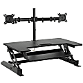 Mount-It! MI-7934 22"W Standing Desk Converter With Dual-Monitor Mount, Black 1 thumbnail image