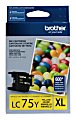 Brother® LC75 High-Yield Yellow Ink Cartridge, LC75Y