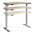 Move 40 Series by Bush Business Furniture 48"W Electric Height-Adjustable Standing Desk, Natural Elm/Cool Gray Metallic